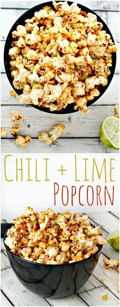 Chili and Lime Popcorn (Popped in Coconut Oil