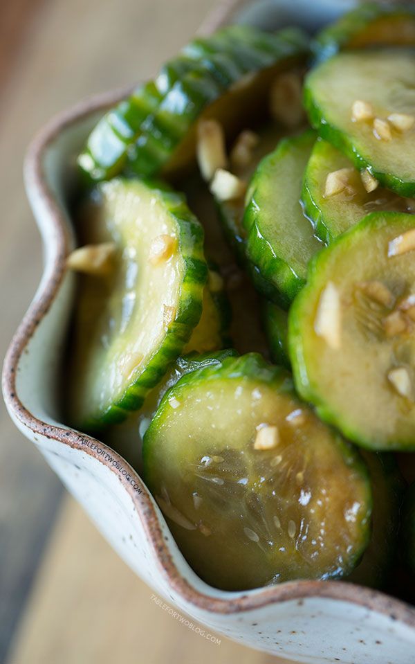 Chilled Garlic Soy Cucumbers