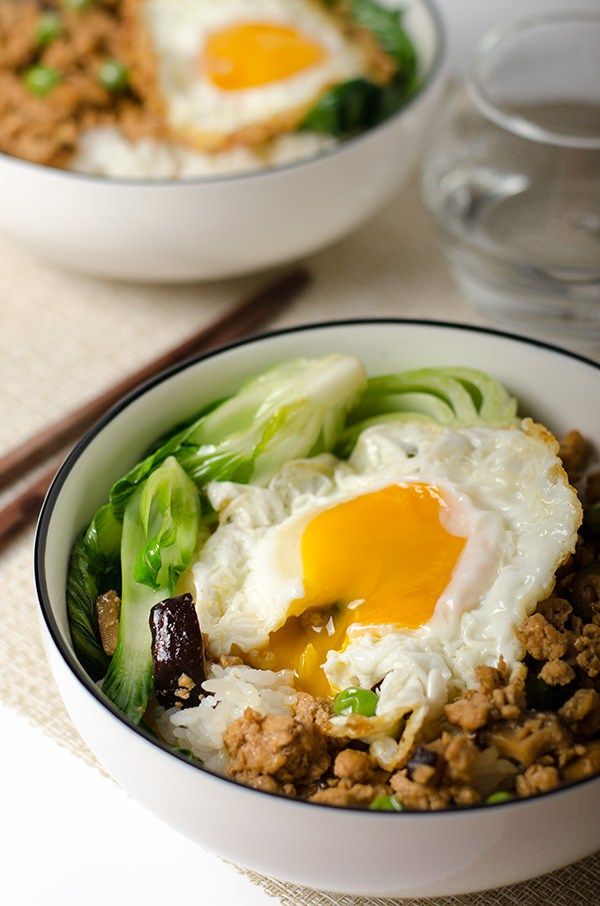 Chinese Ground Chicken Bowl