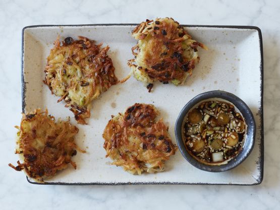 Chinese Latkes with Tangy Dipping Sauce