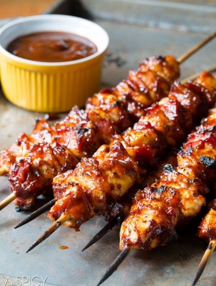 Chipotle BBQ Chicken Skewers