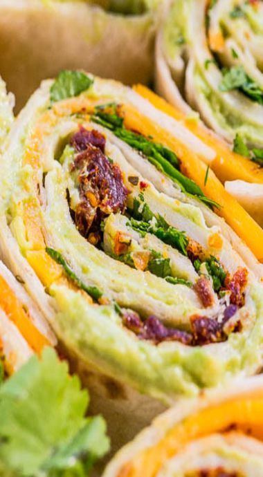 Chipotle Cheddar Avocado Rollups