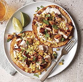 Chipotle Chicken and Corn Tostadas