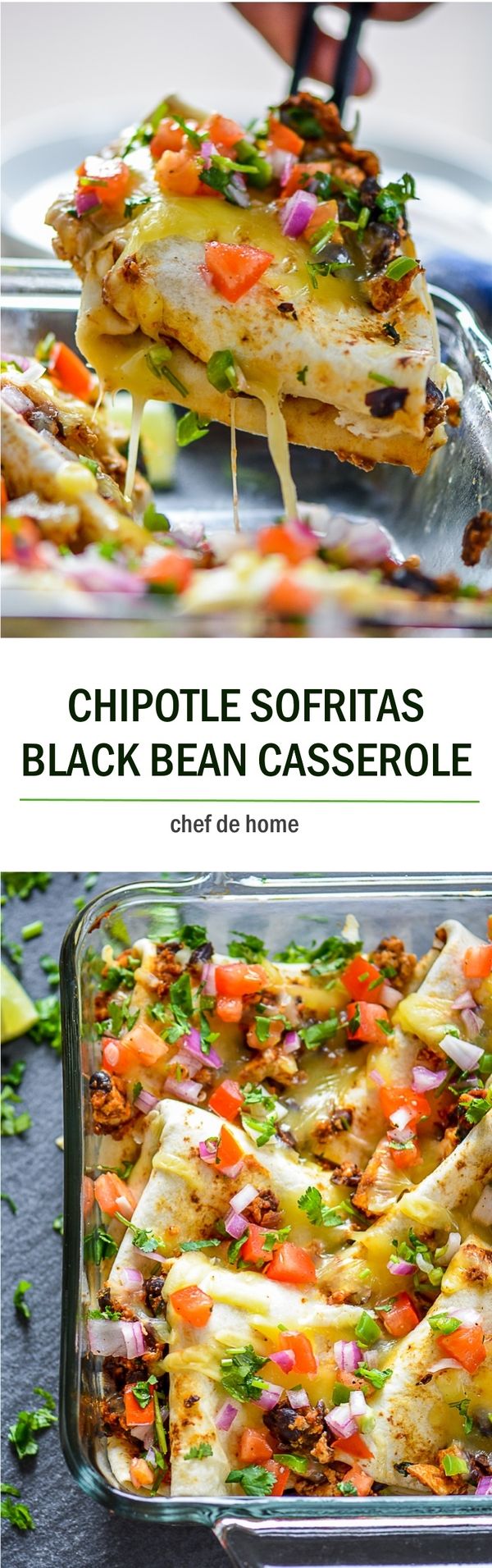 Chipotle Sofritas and Black Beans Casserole