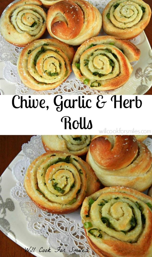 Chive Garlic and Herb Rolls