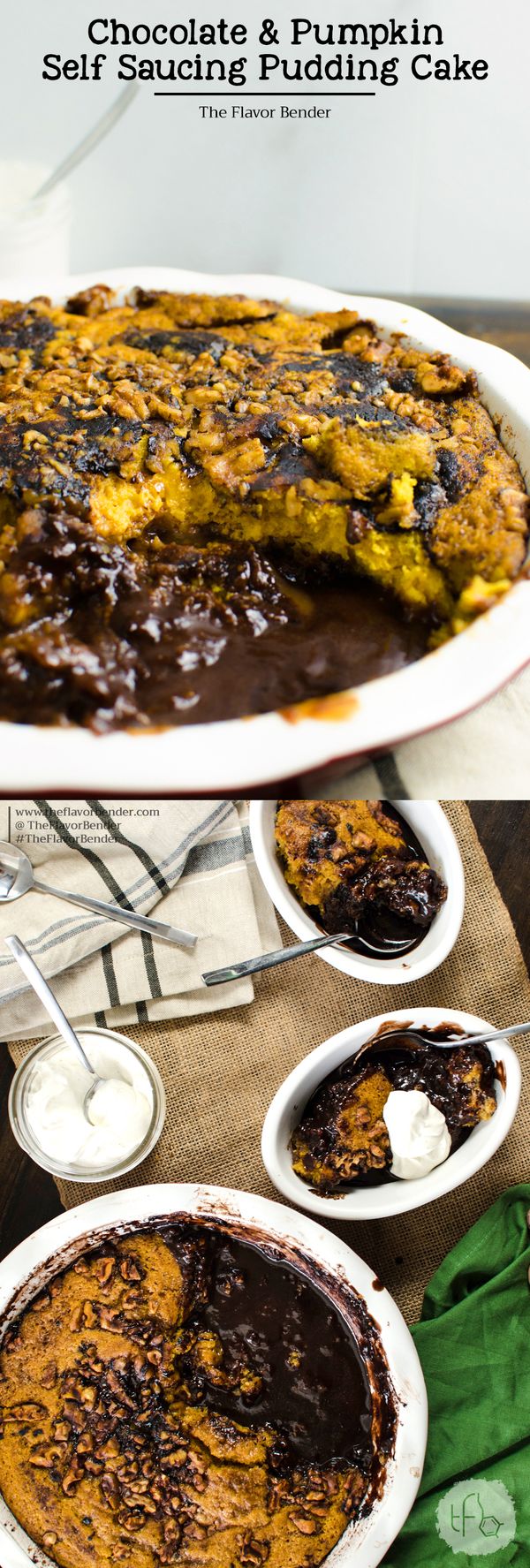 Chocolate and Pumpkin Self Saucing Pudding Cake