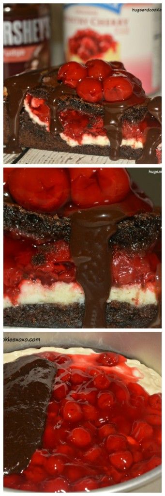 Chocolate Brownie Cherry Cheesecake