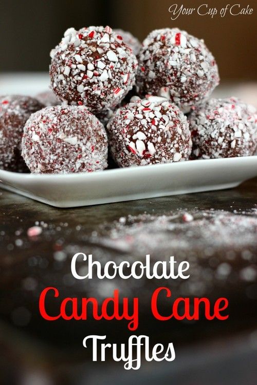 Chocolate Candy Cane Truffles