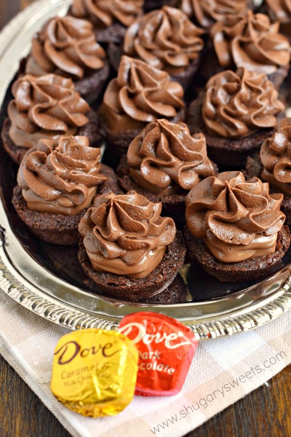 Chocolate Caramel Brownie Bites with DOVE Chocolate