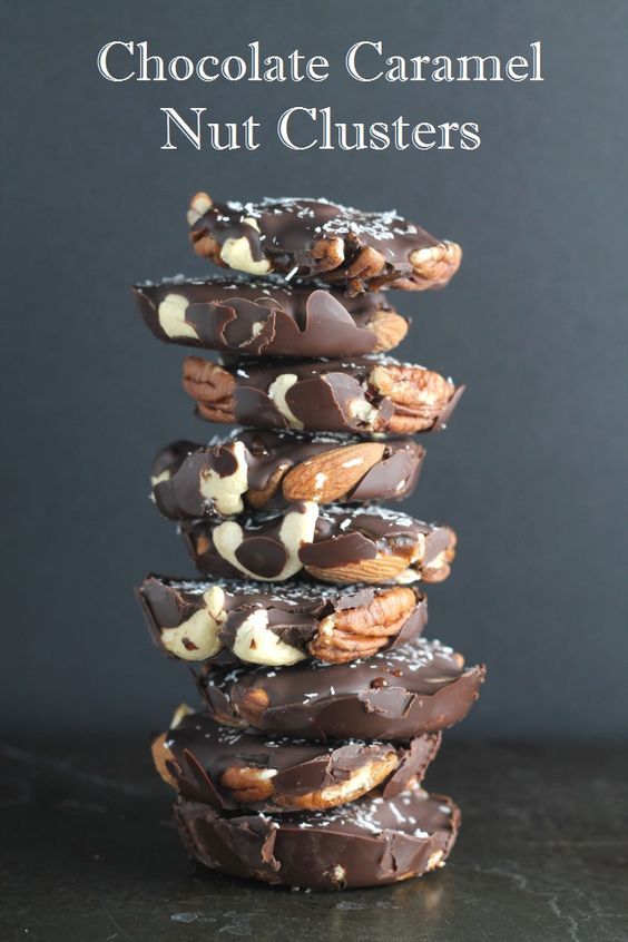 Chocolate Caramel Nut Clusters