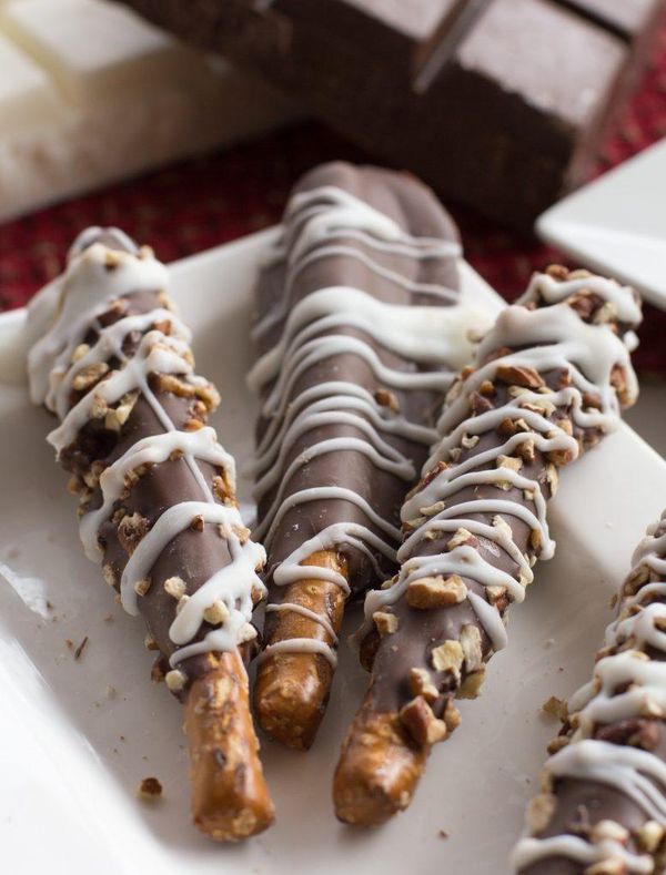 Chocolate Caramel Pretzels and Peanut Butter Crackers