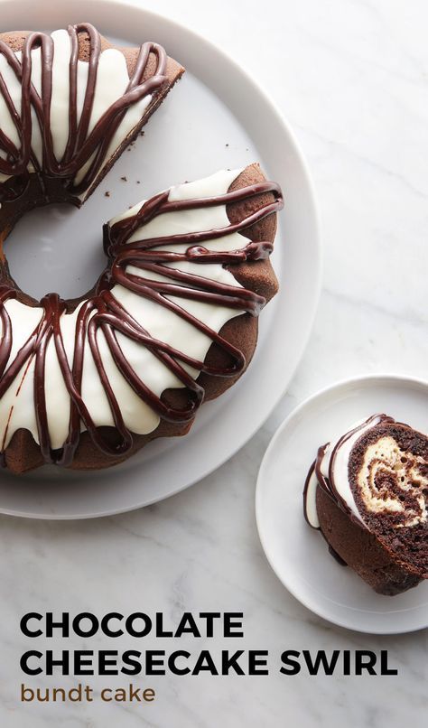 Chocolate Cheesecake Swirl Bundt Cake