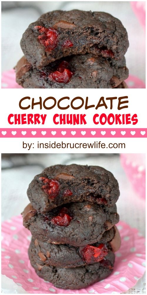 Chocolate Cherry Chunk Cookies