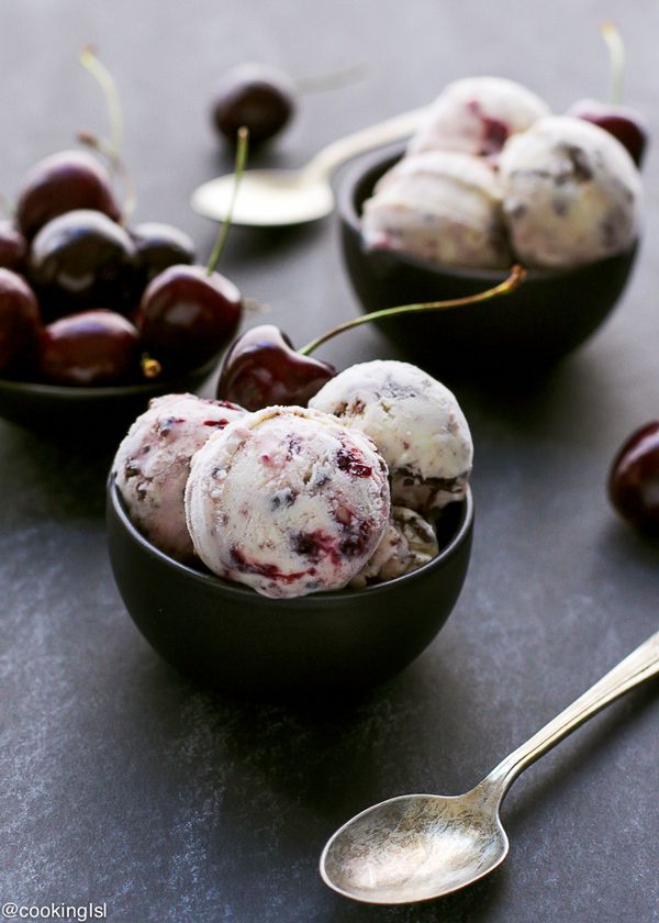 Chocolate Cherry Stracciatella Gelato