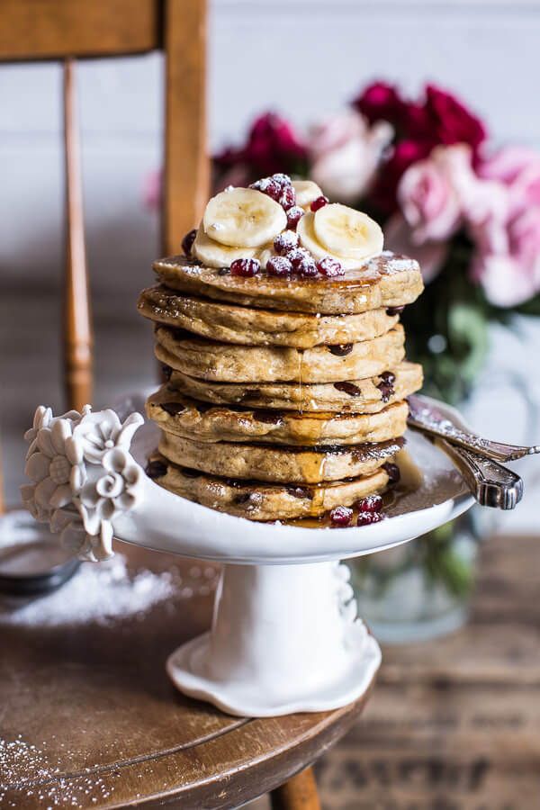 Chocolate Chip Banana and Ricotta Chia Pancakes