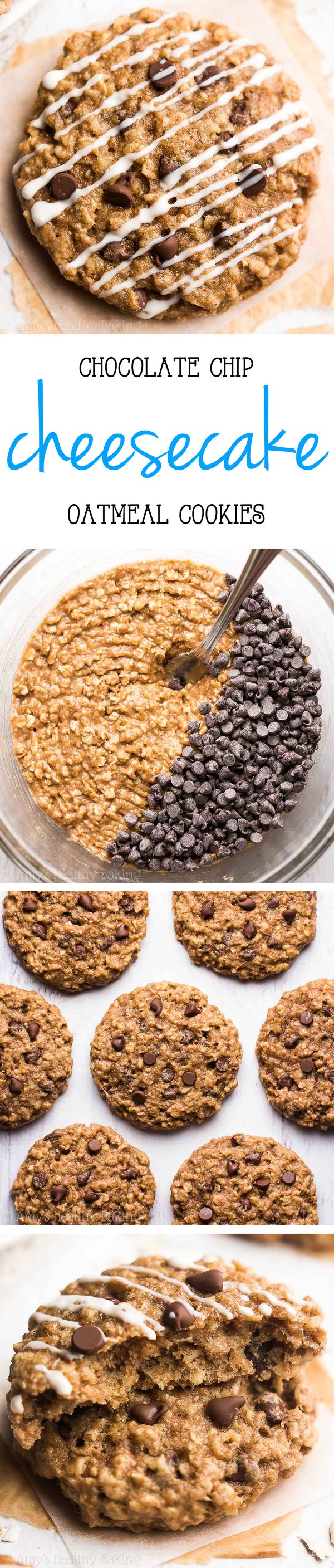 Chocolate Chip Cheesecake Oatmeal Cookies