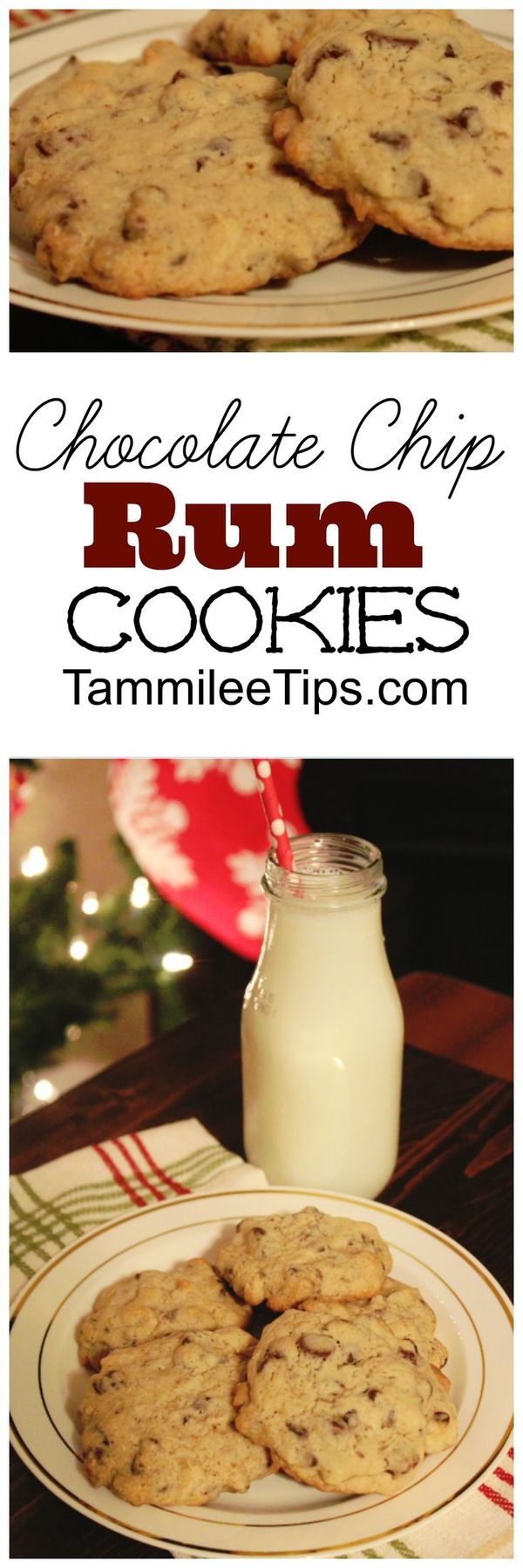 Chocolate Chip Coconut Rum Cookies