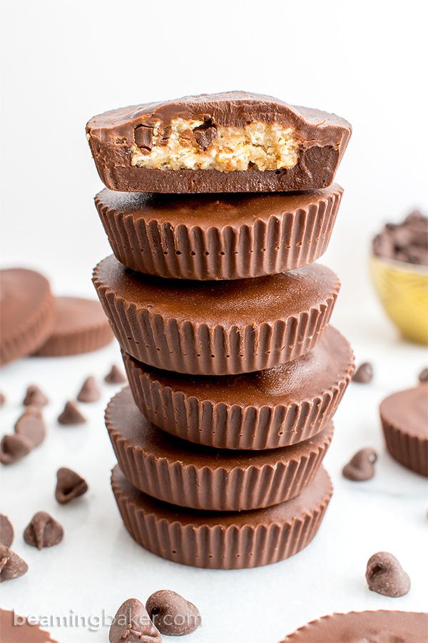 Chocolate Chip Cookie Dough Cups (Vegan, Gluten Free