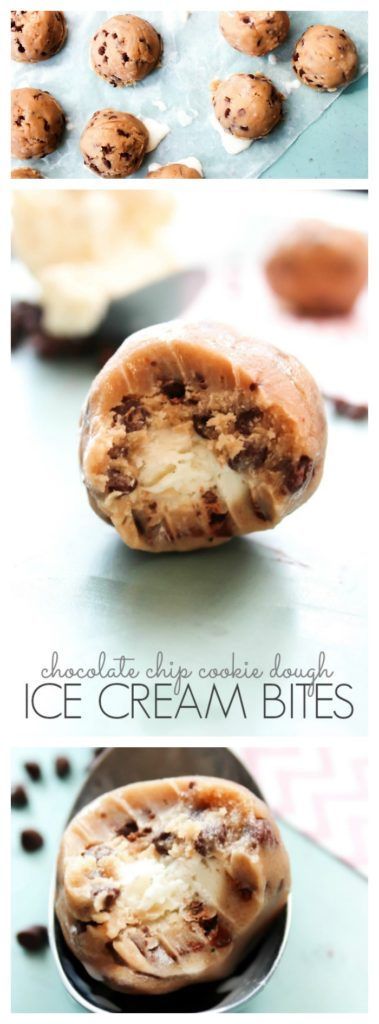 Chocolate Chip Cookie Dough Ice Cream Bites