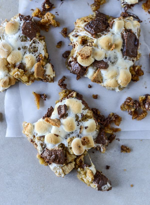 Chocolate Chip Cookie S'mores Bars