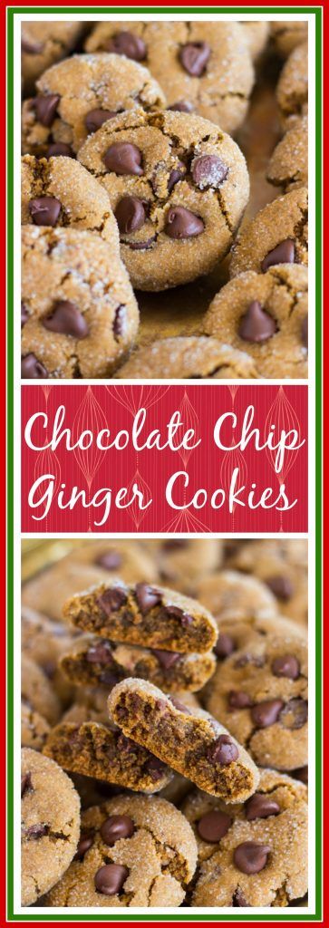 Chocolate Chip Ginger Cookies (Soft & Chewy