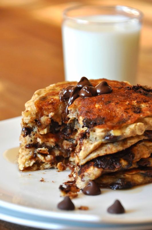 Chocolate Chip Oatmeal Cookie Pancakes