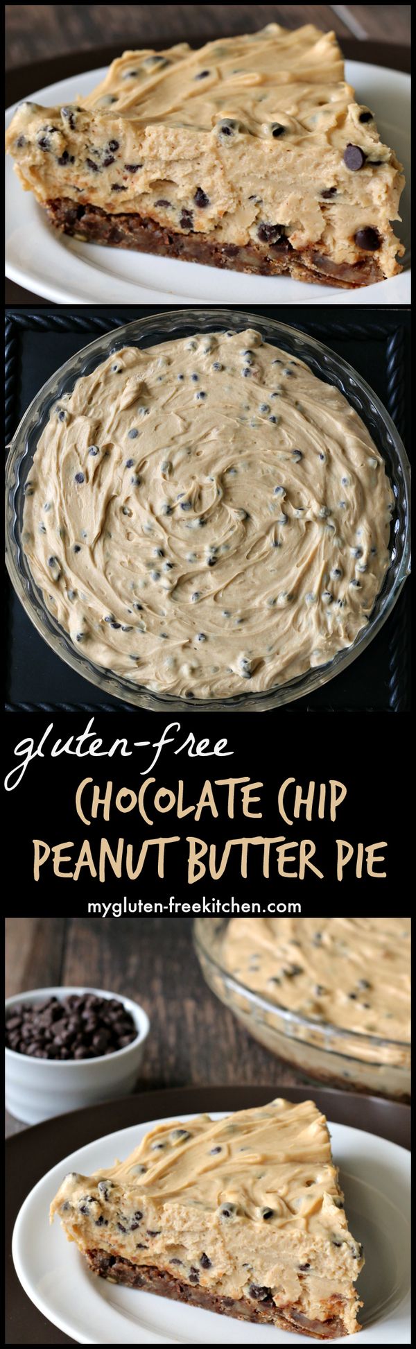 Chocolate Chip Peanut Butter Pie (Gluten-free