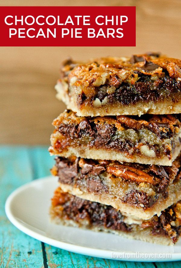 Chocolate Chip Pecan Pie Bars