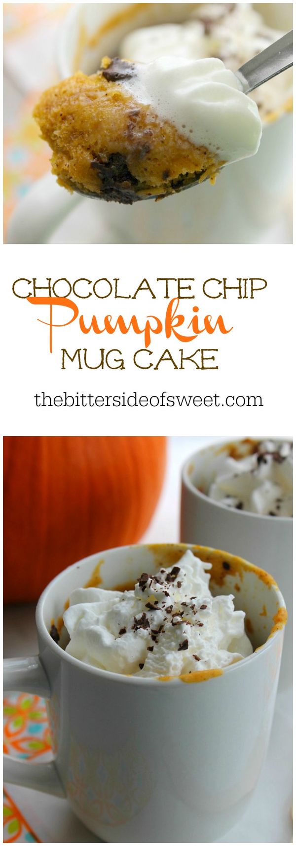 Chocolate Chip Pumpkin Mug Cake #PumpkinWeek