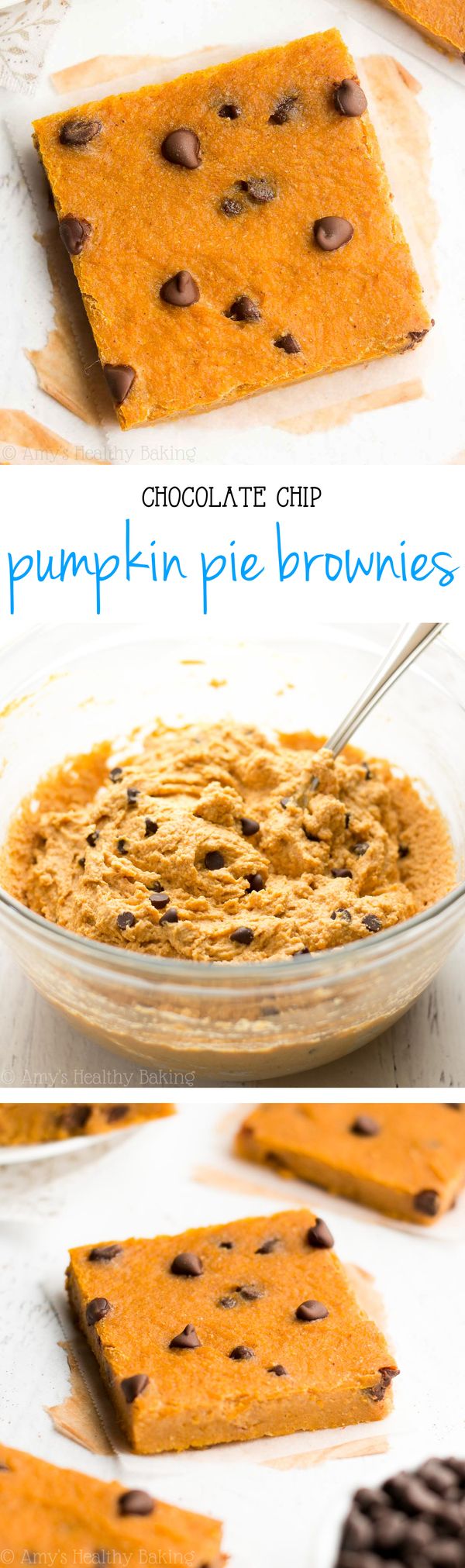 Chocolate Chip Pumpkin Pie Brownies