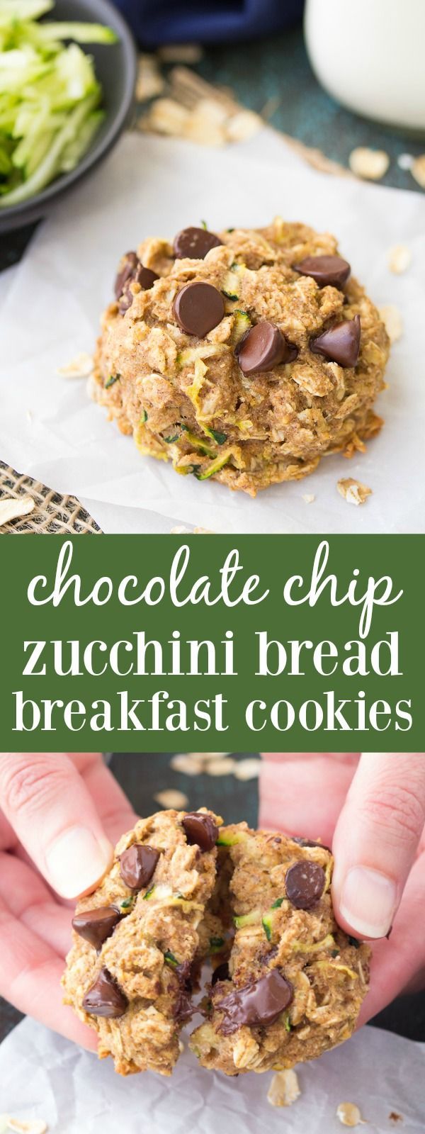 Chocolate Chip Zucchini Bread Breakfast Cookies