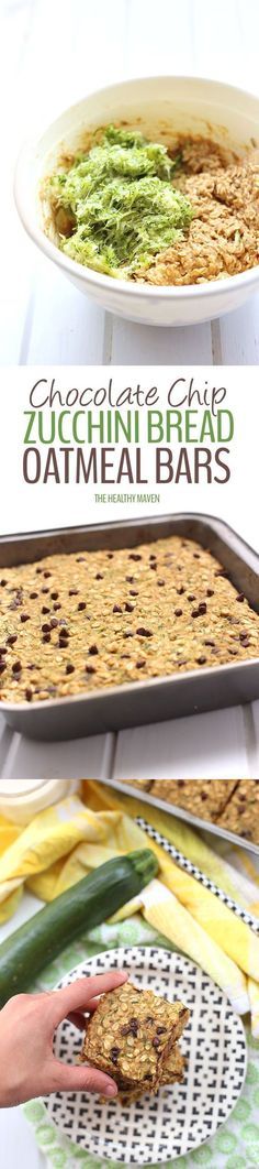 Chocolate Chip Zucchini Bread Oatmeal Bars