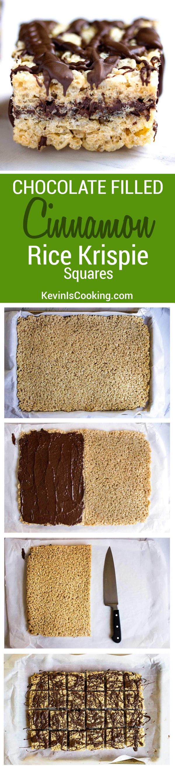 Chocolate Cinnamon Rice Krispie Squares