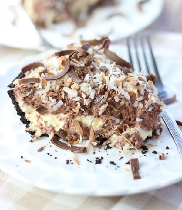 Chocolate Coconut Cream Pudding Pie