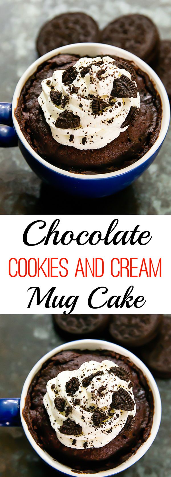 Chocolate Cookies and Cream Mug Cake