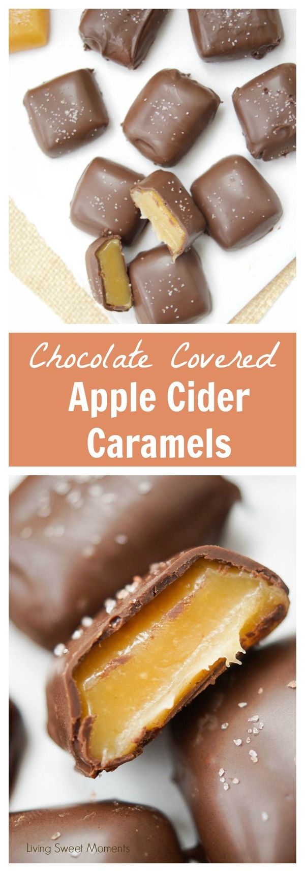 Chocolate Covered Apple Cider Caramels