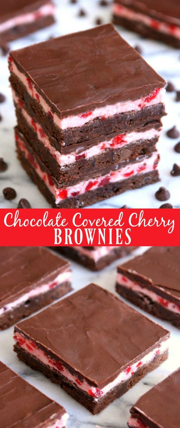 Chocolate Covered Cherry Brownies