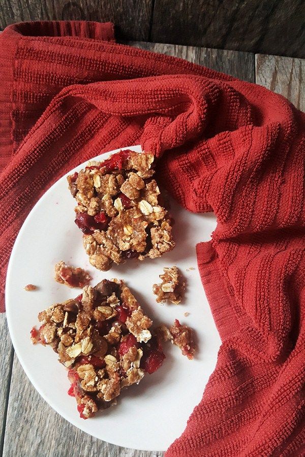 Chocolate Cranberry Oat Bars