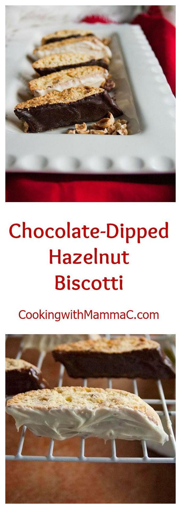 Chocolate-Dipped Hazelnut Biscotti