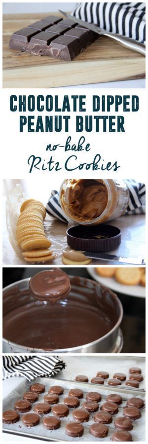 Chocolate Dipped Ritz and Peanut Butter Cookies