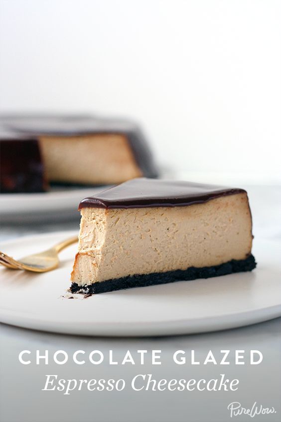 Chocolate Glazed Espresso Cheesecake