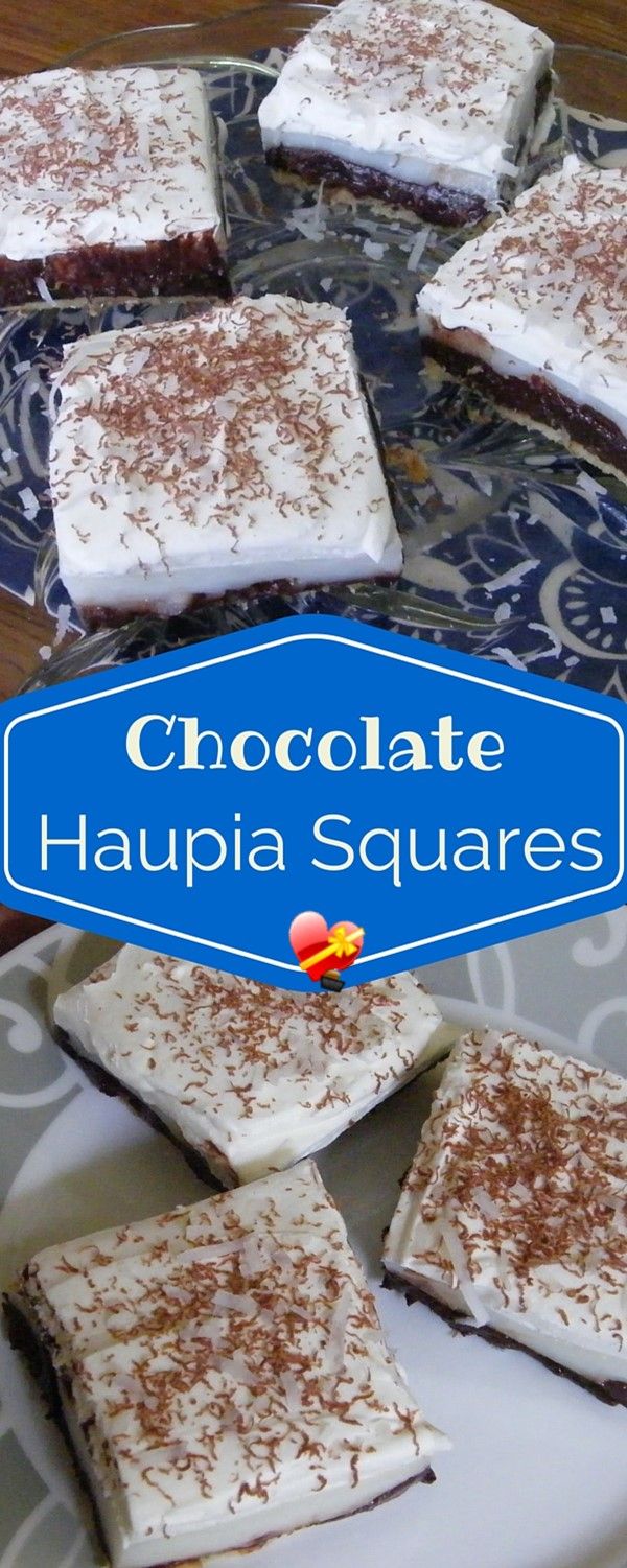 Chocolate Haupia Pie Squares