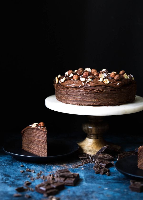 Chocolate Hazelnut Crêpe Cake