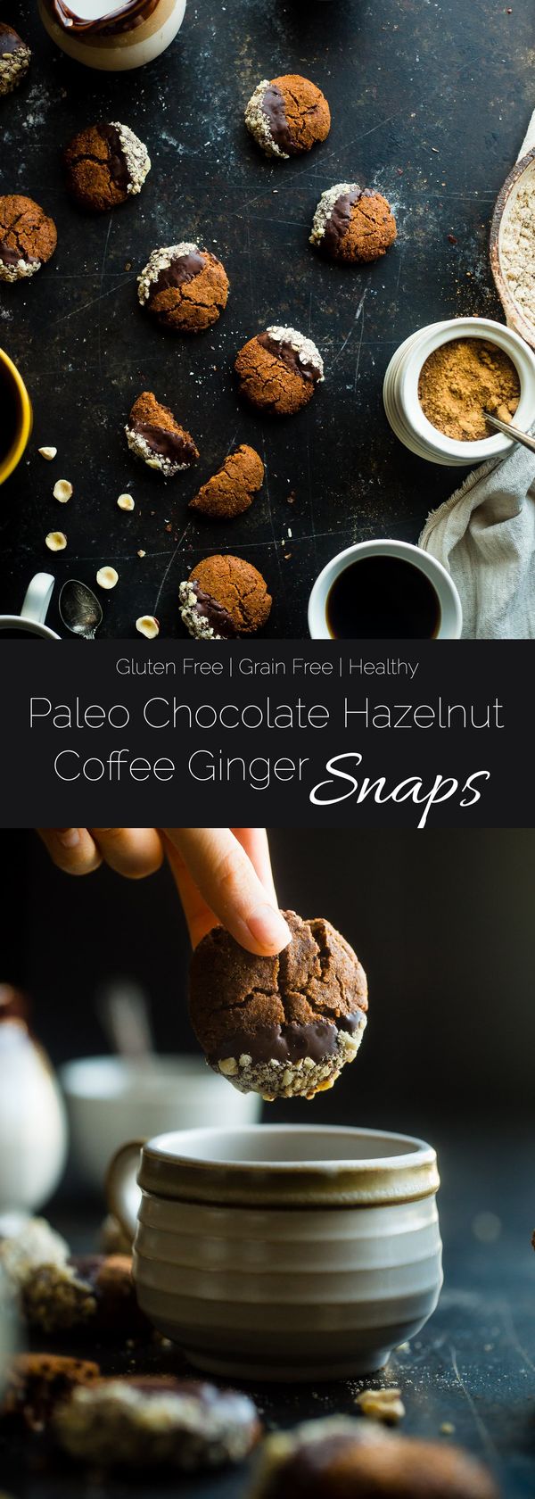 Chocolate Hazelnut Healthy Ginger snap Recipe with Coffee