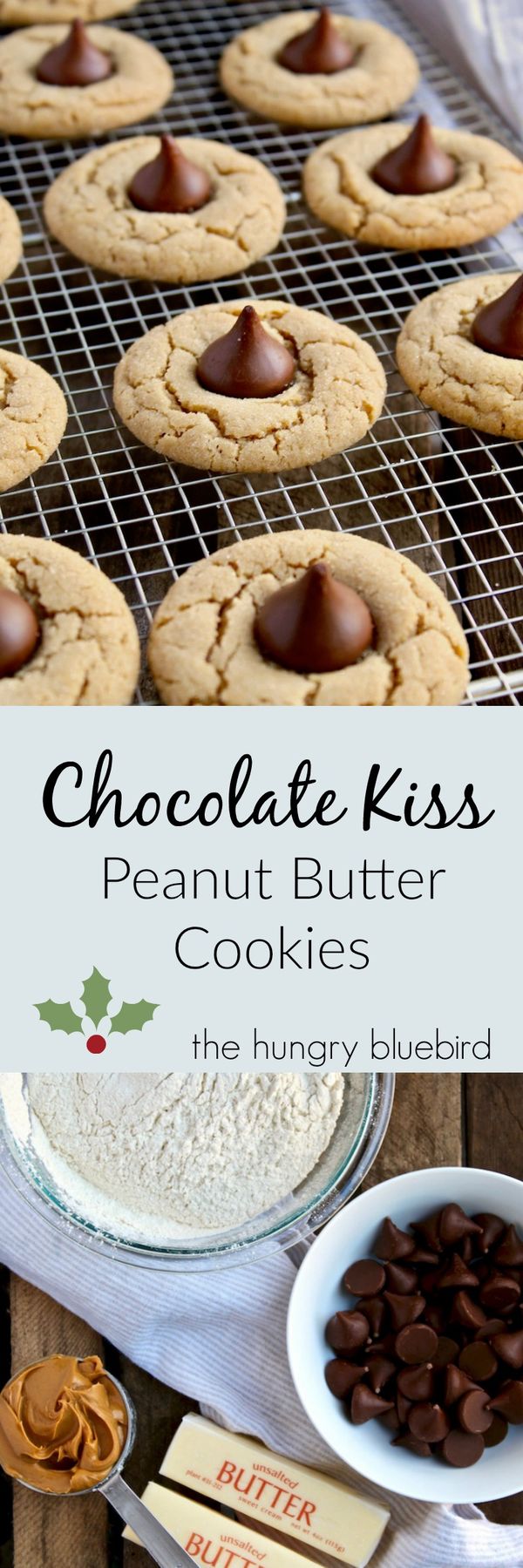 Chocolate Kiss Peanut Butter Cookies