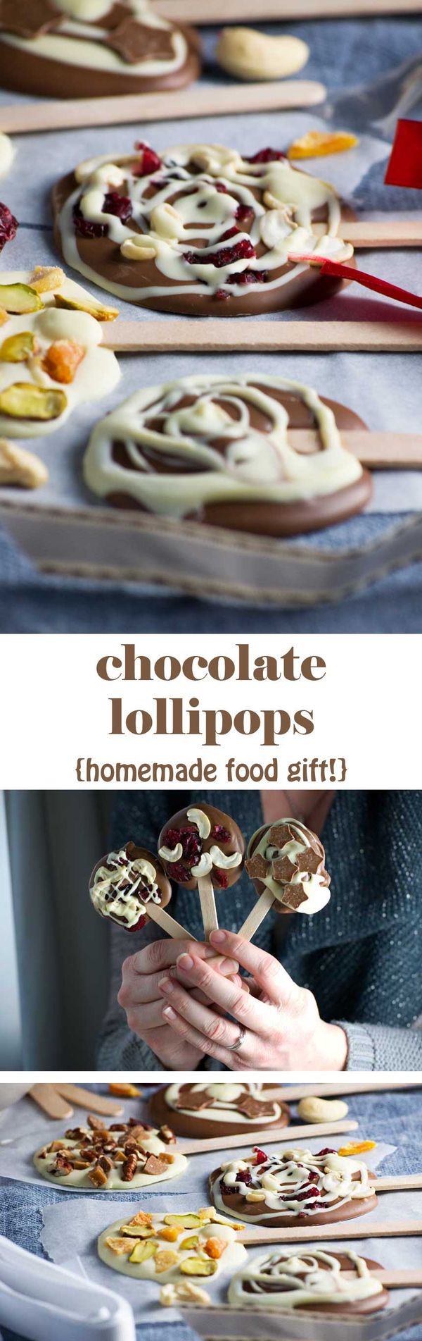 Chocolate lollipops (homemade food gift with video