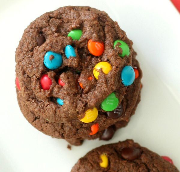 Chocolate M&M Cookies