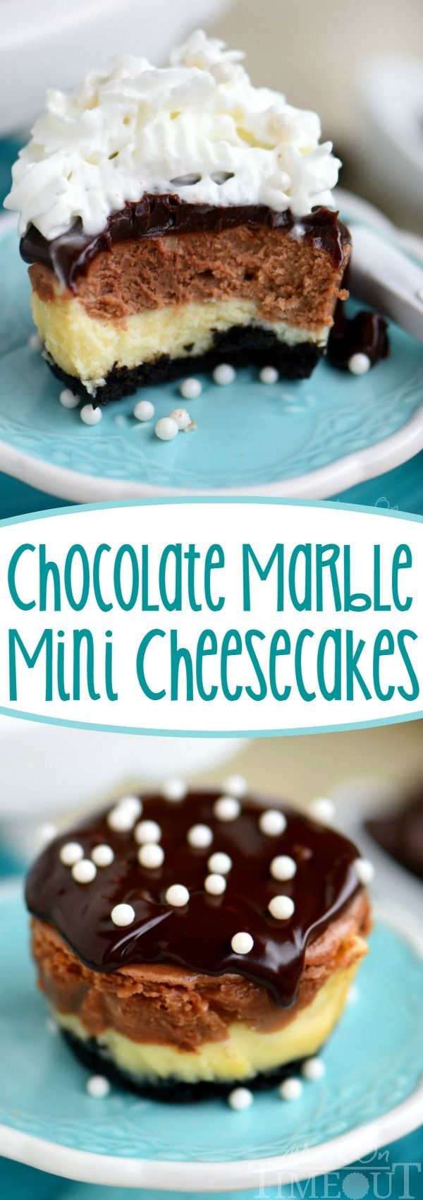 Chocolate Marble Mini Cheesecakes