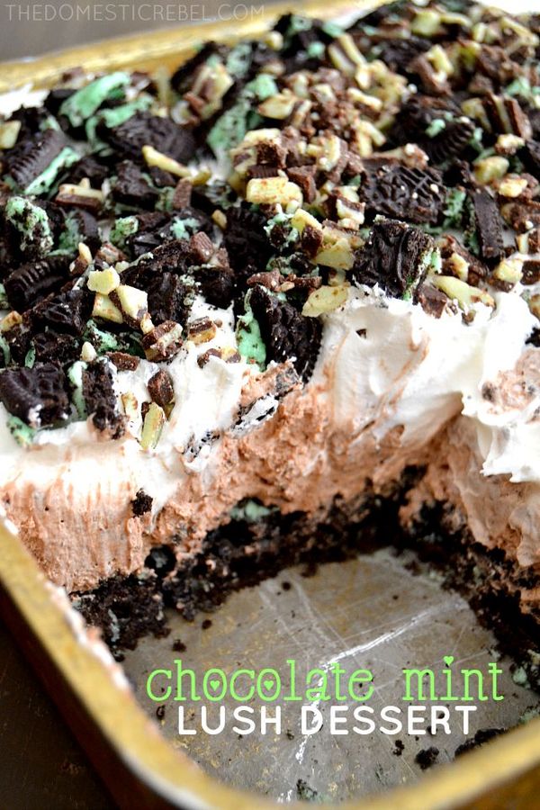 Chocolate Mint Lush Dessert