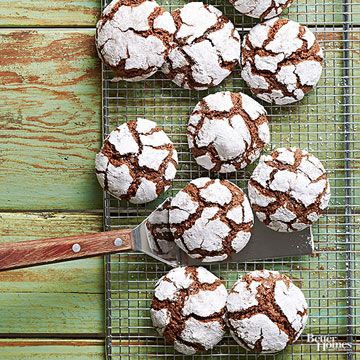 Chocolate-Mint Snow-Top Cookies